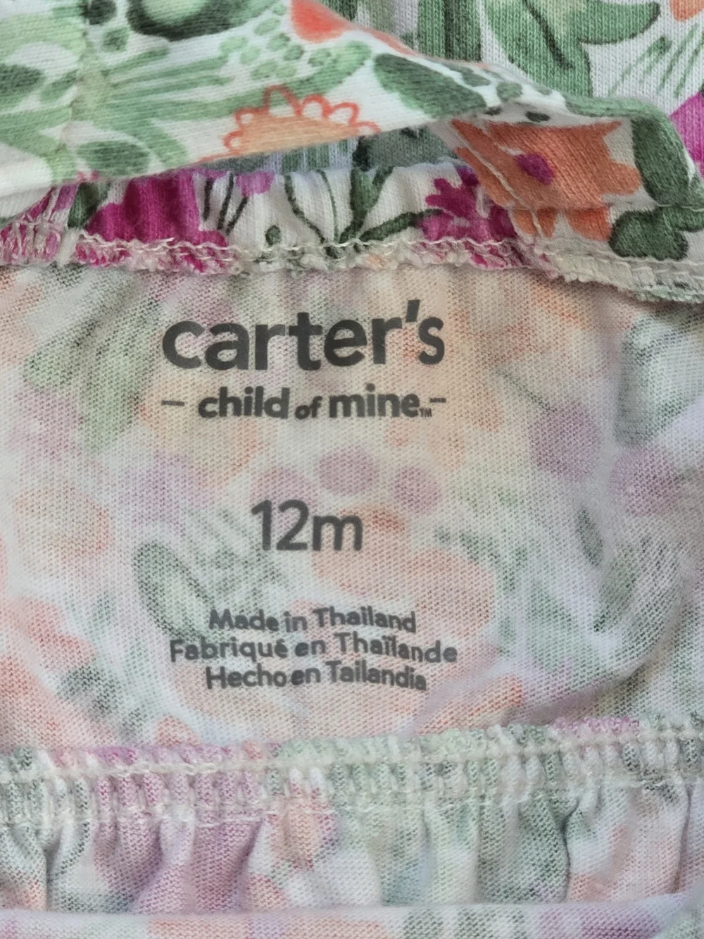 Carter's Orange, Pink & Green Floral Sundress